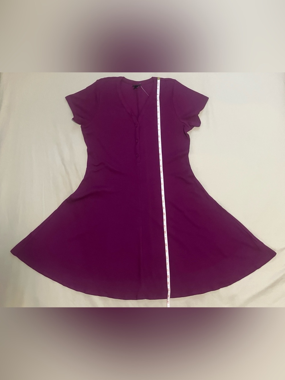 Torrid Plum Caspia Ribbed Henley Mini Dress Size 00 (10) NWT - Picture 8 of 9